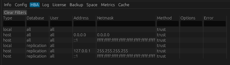 HBA Settings