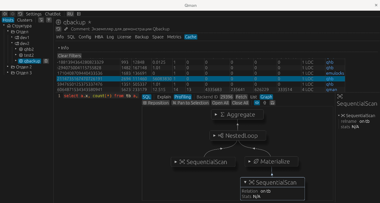 Профилирование SQL-запроса